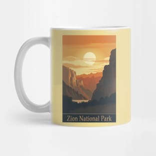 Zion National Park Vintage Travel Poster Mug